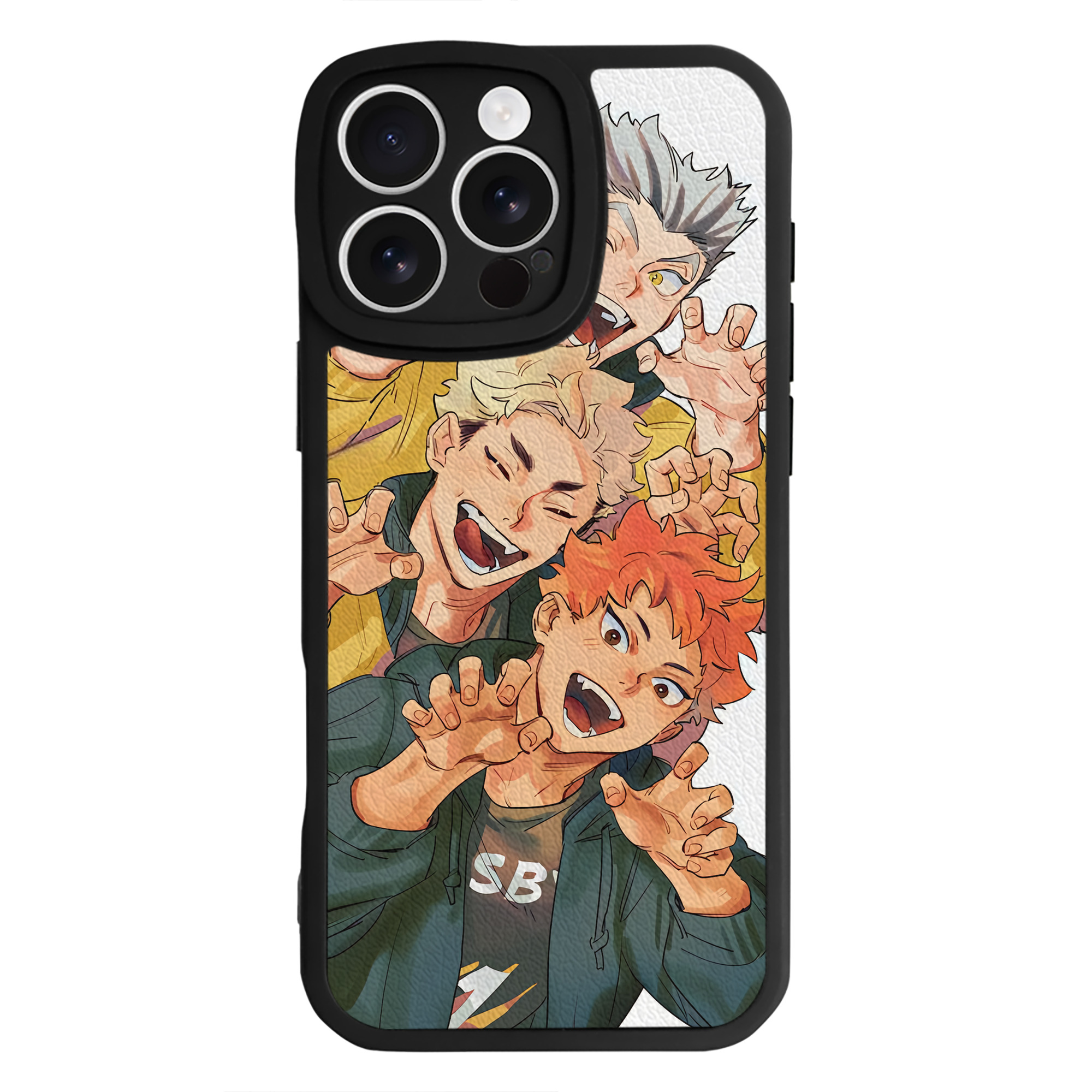 （画像用） ハイキュー!! Haikyu!! 【iPhone 16シリーズ対応】シリコンスマホケース（レザー調） 材質：シリコン